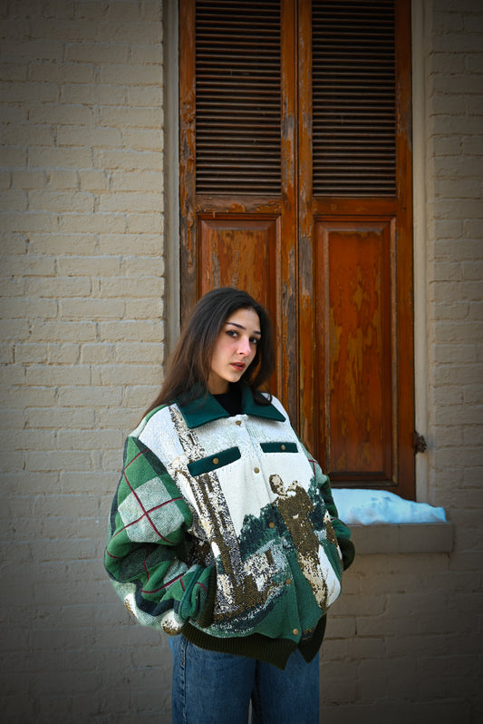 Golf Tapestry Bomber Jacket SIZE M/L