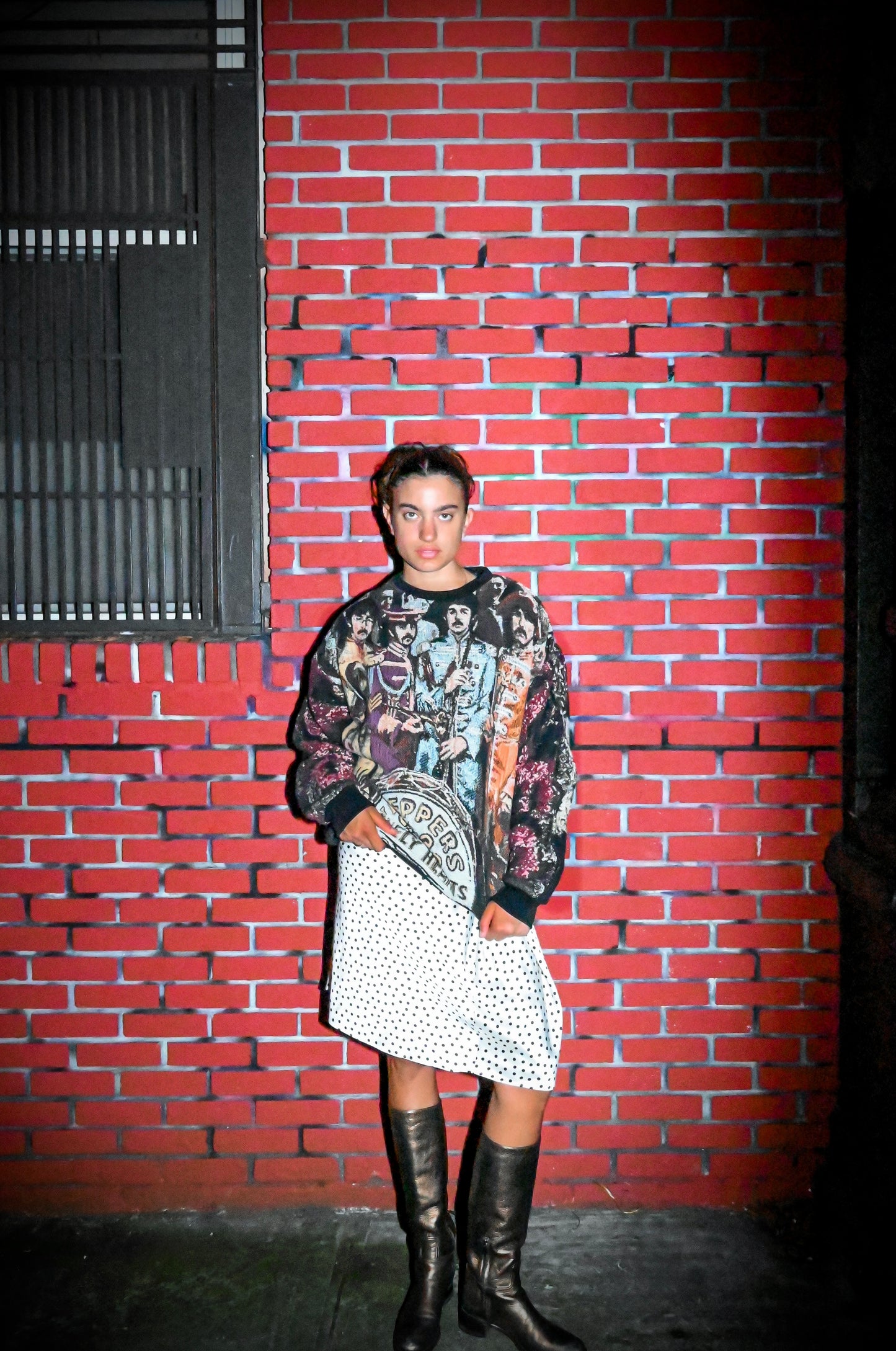 Sgt Pepper's Lonely Hearts Club Tapestry Sweatshirt (SIZE L/XL)