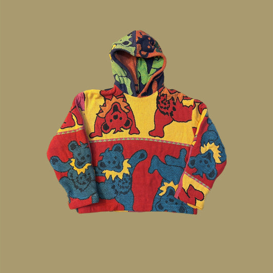 Dancing Bears Tapestry Hoodie SIZE M