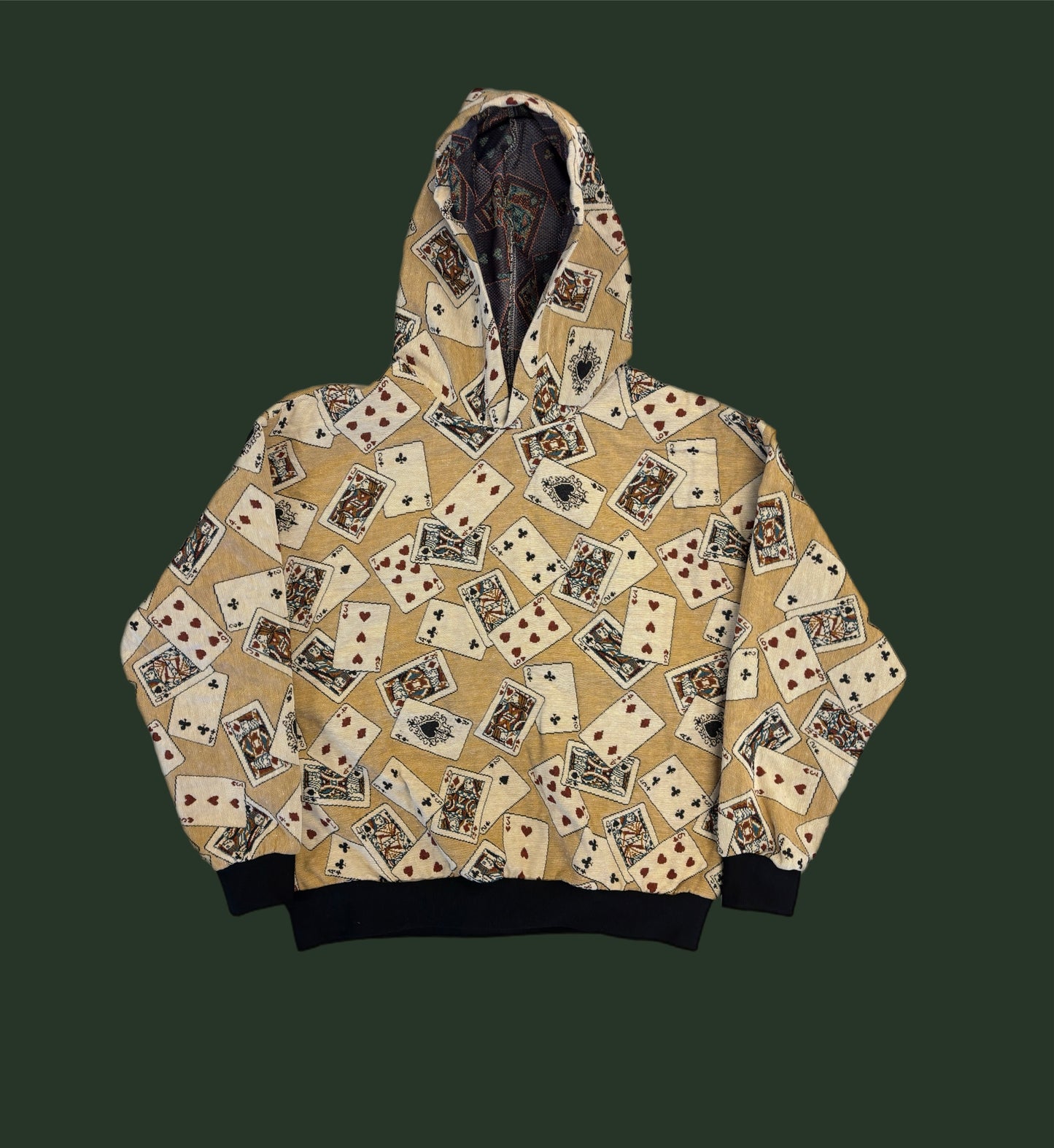 Playing Card Tapestry Hoodie SIZE M