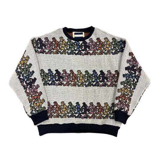 Dancing Skeletons Tapestry Crewneck SIZE L