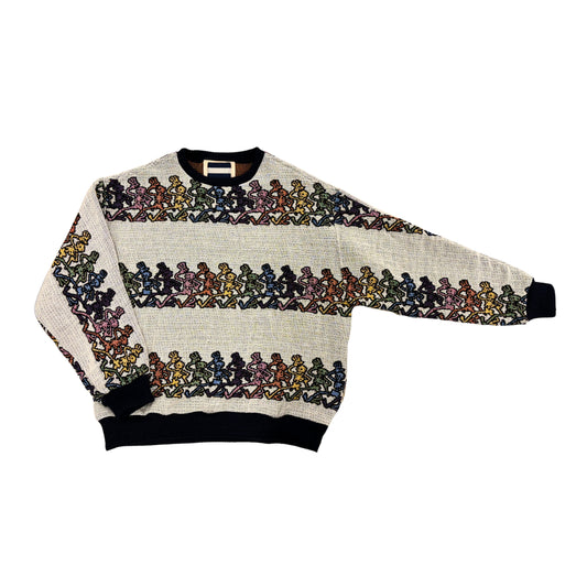 Dancing Skeletons Tapestry Crewneck SIZE L