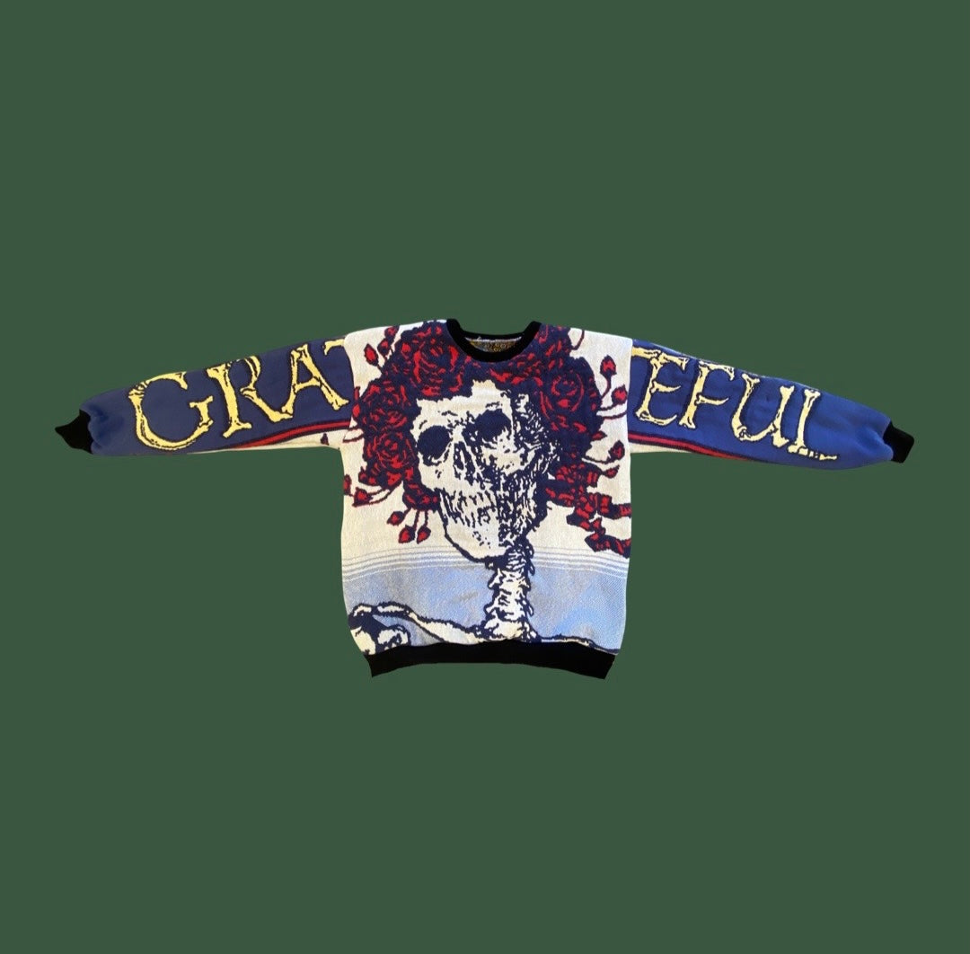 Skull Grateful Dead Tapestry Sweatshirt SIZE M/L