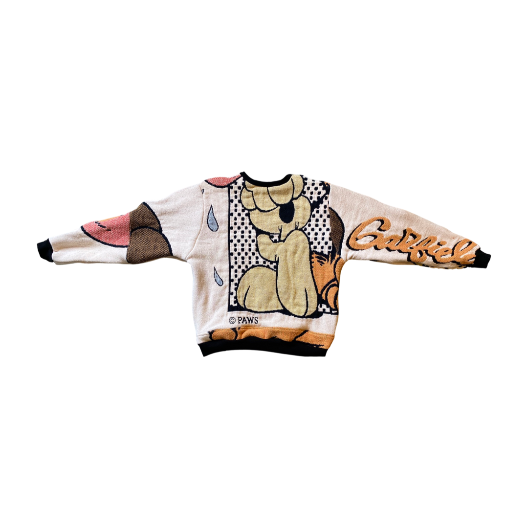 Garfield Tapestry Sweatshirt SIZE LARGE (no fringe)