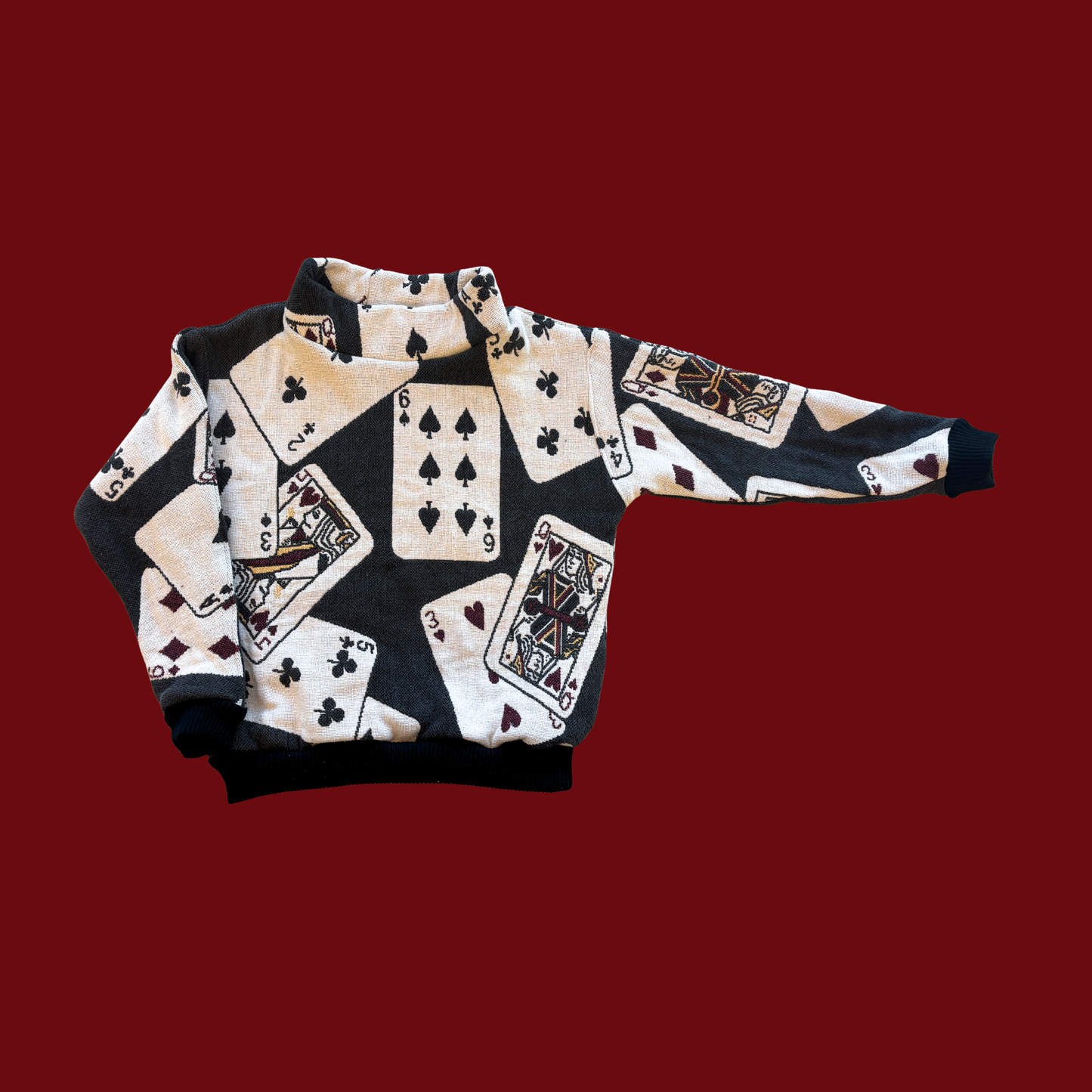 Cards Mock Neck SIZE L/XL