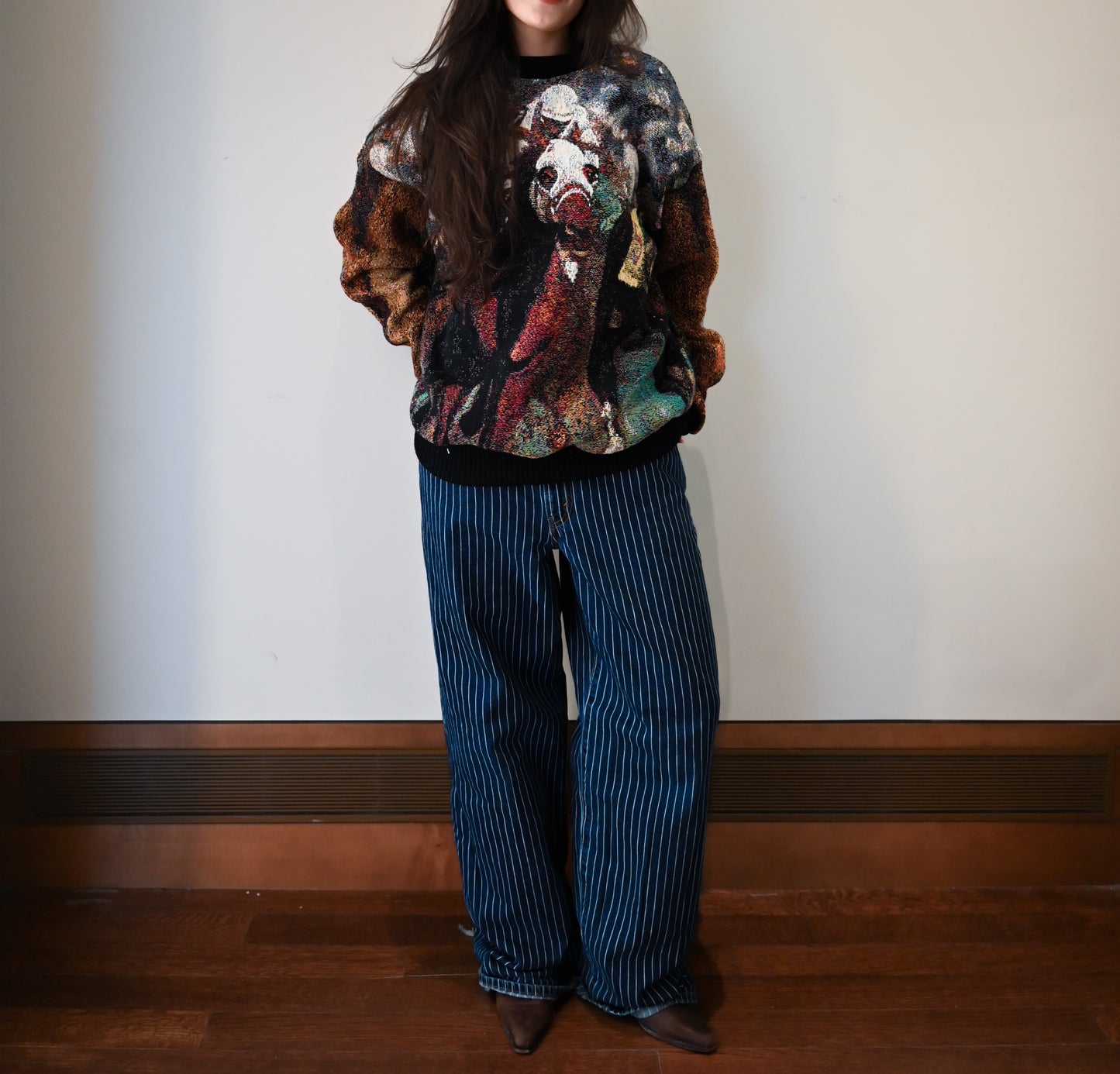 Horse Race Tapestry Crewneck SIZE L