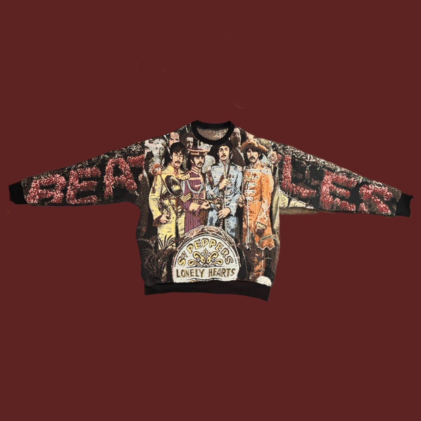 Sgt Pepper's Lonely Hearts Club Tapestry Sweatshirt (SIZE L/XL)