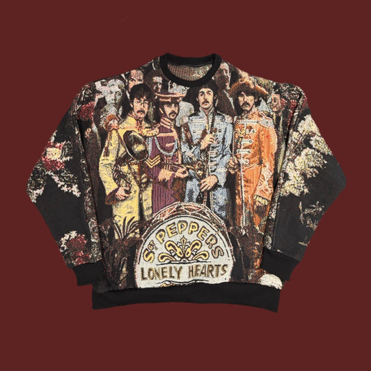 Sgt Pepper's Lonely Hearts Club Tapestry Sweatshirt (SIZE L/XL)