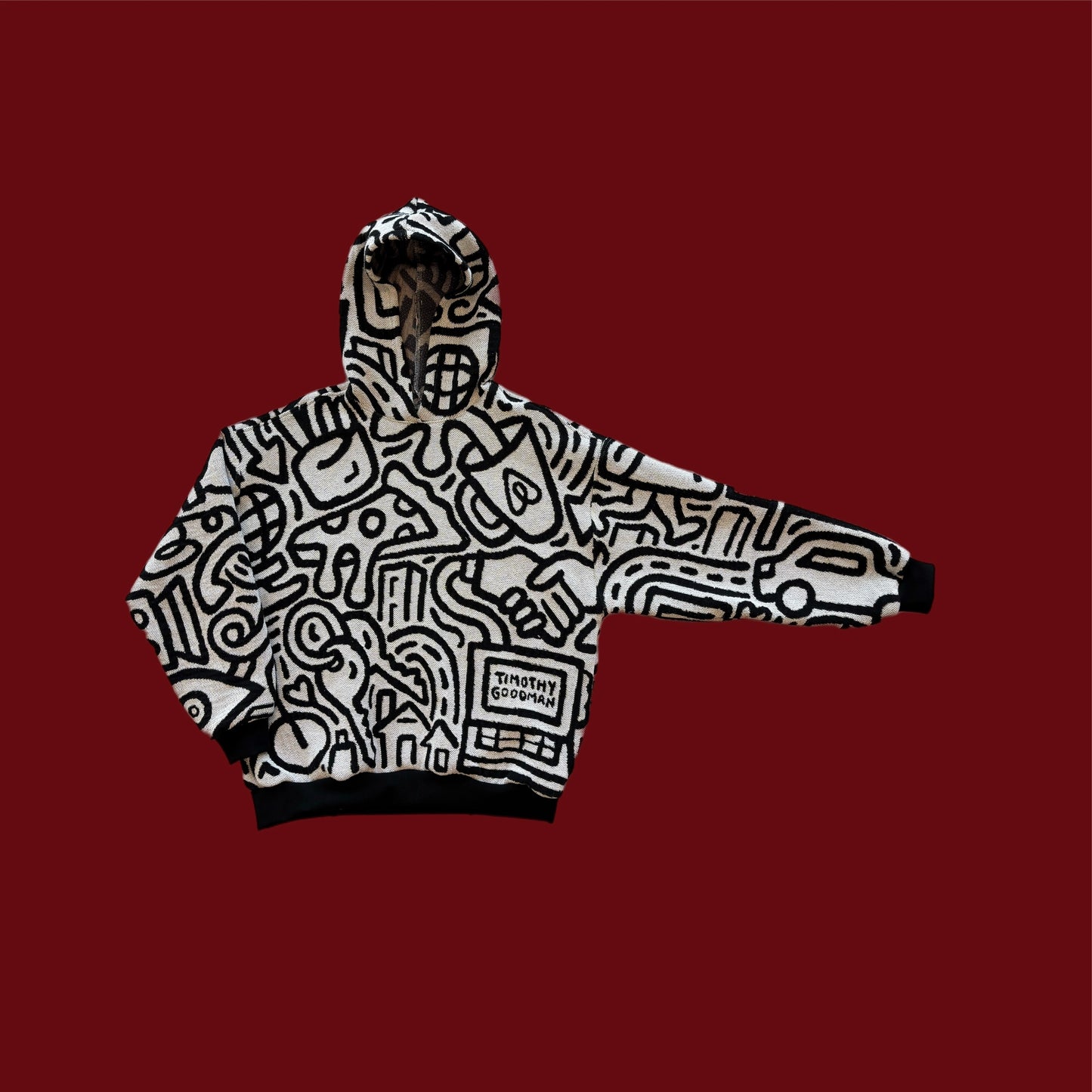 Timothy Goodman Tapestry Hoodie SIZE L