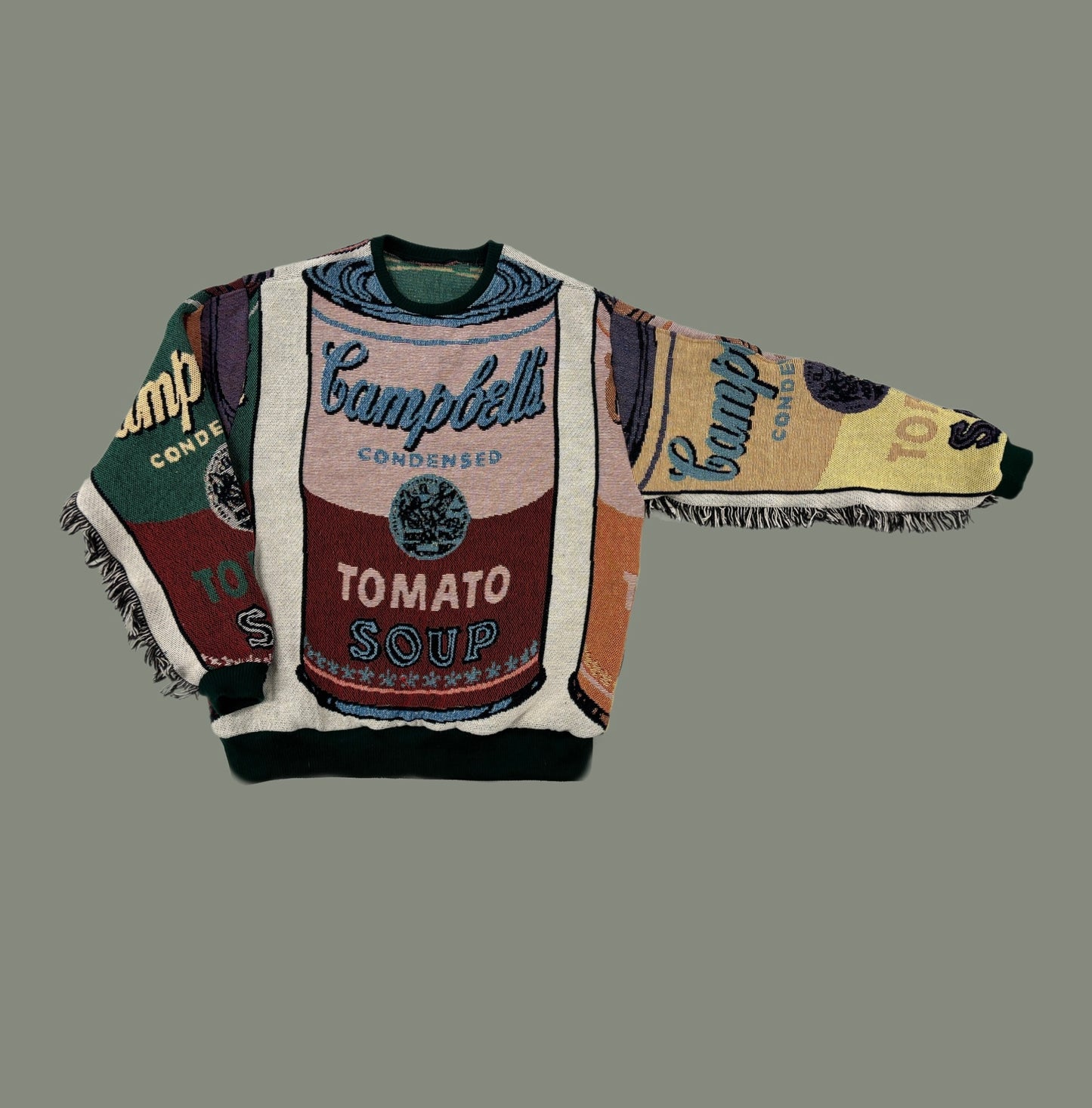 Andy Warhol Campbell's Soup Tapestry Sweatshirt Size L