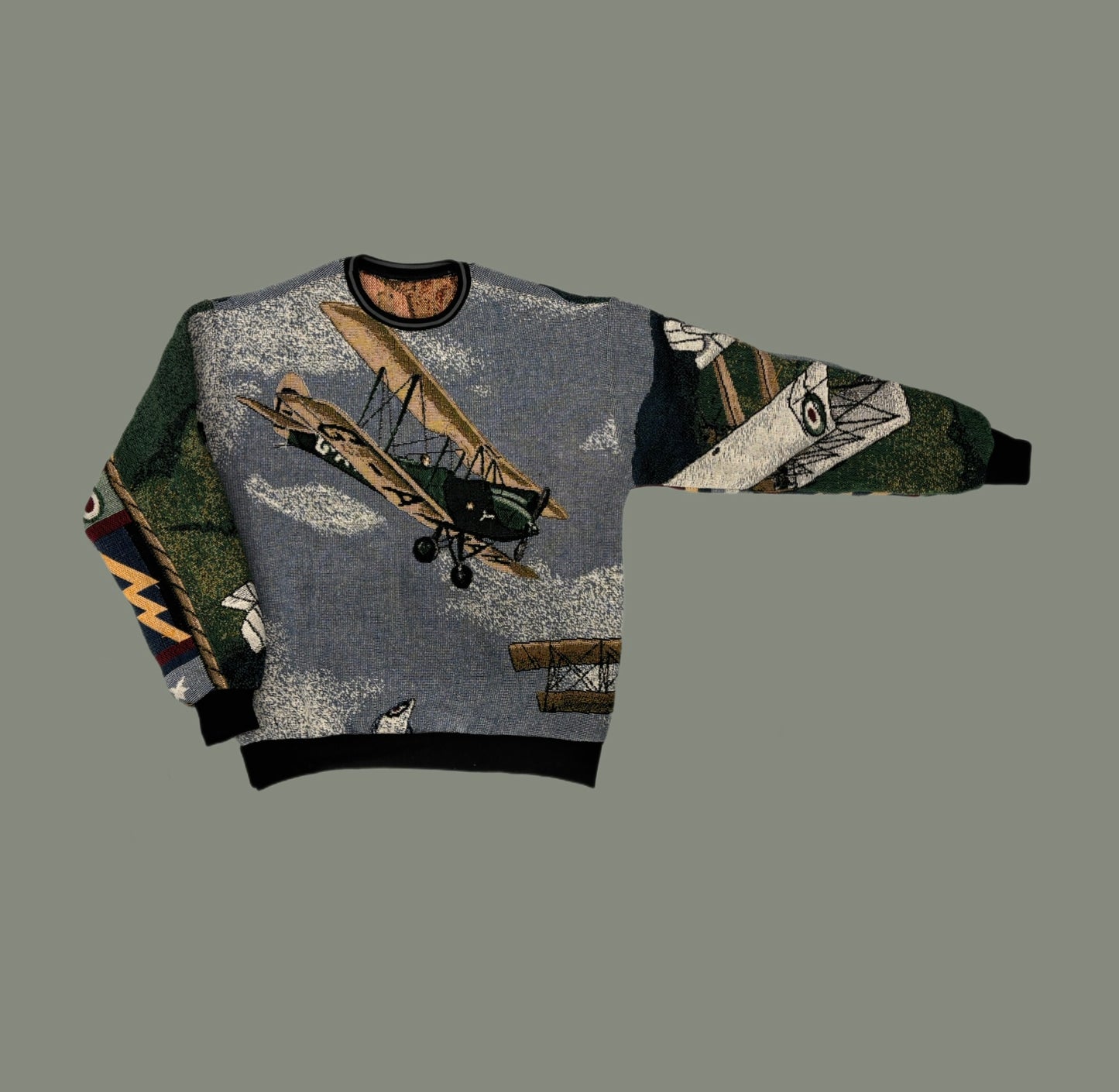 Plane Tapestry Sweatshirt Size M/L
