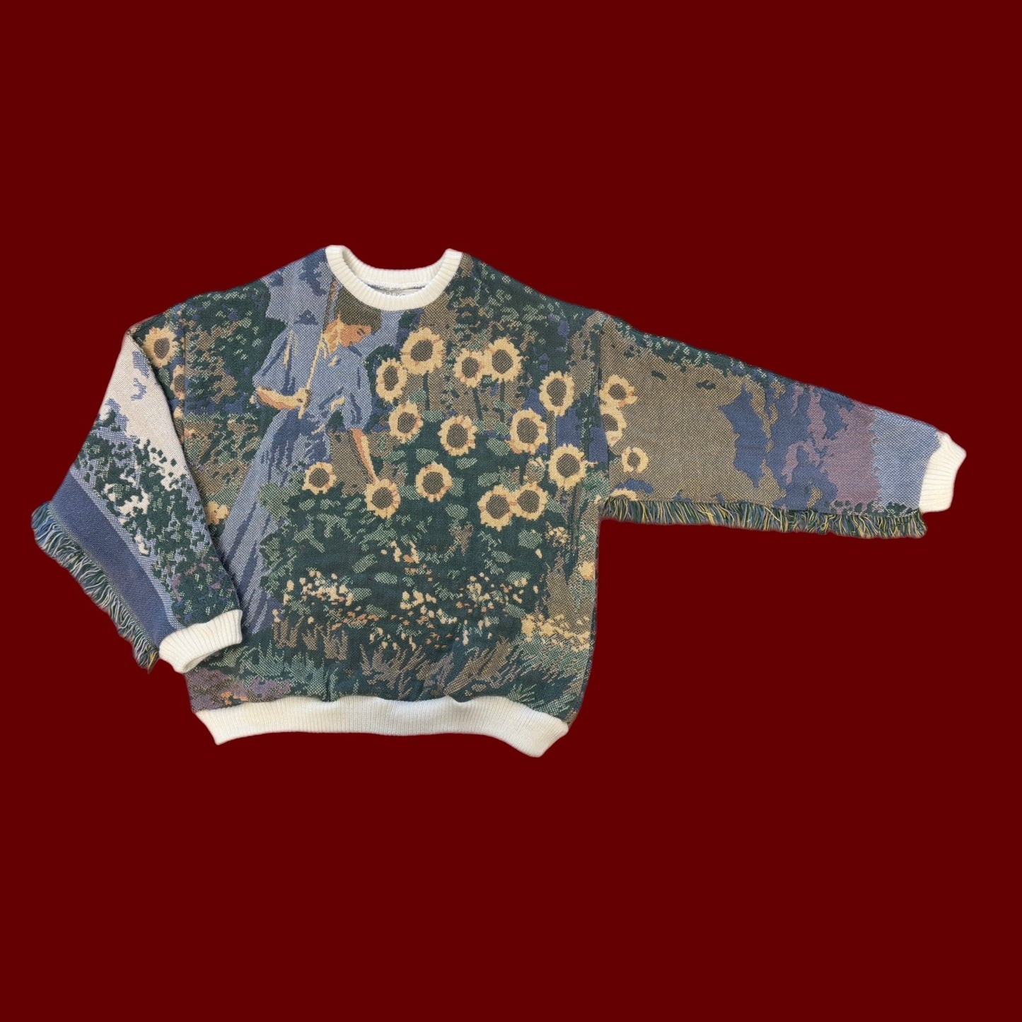 Flower Field Tapestry Sweatshirt SIZE L