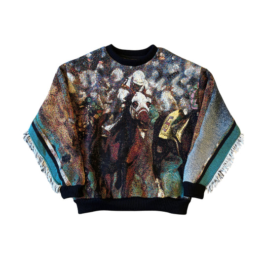 Horse Race Tapestry Crewneck SIZE L