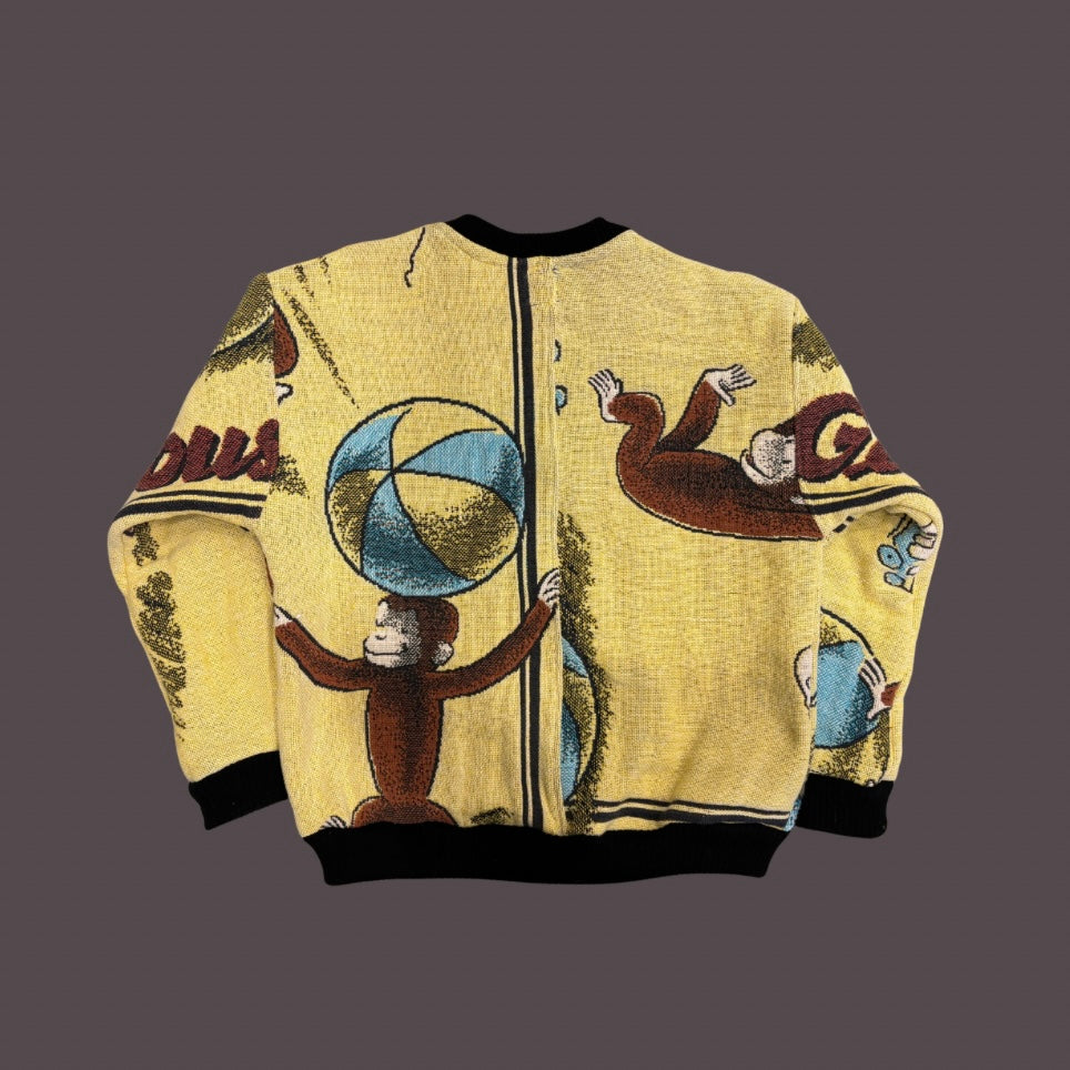 Curious George Tapestry Sweatshirt SIZE L