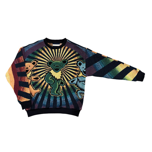 Dancing Bears Tapestry Crewneck SIZE L