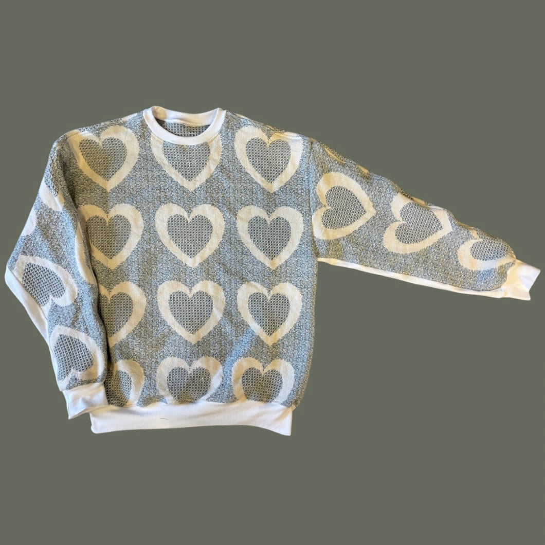 Hearts Tapestry Sweatshirt Size L/XL