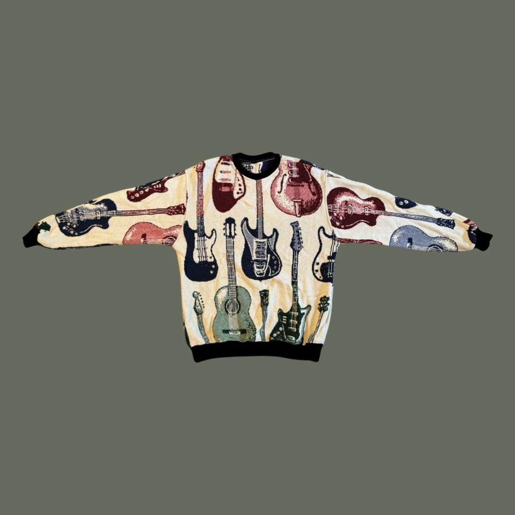 Guitar Tapestry Sweatshirt Size L