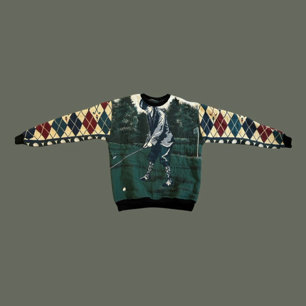 Golf Tapestry Sweatshirt Size L