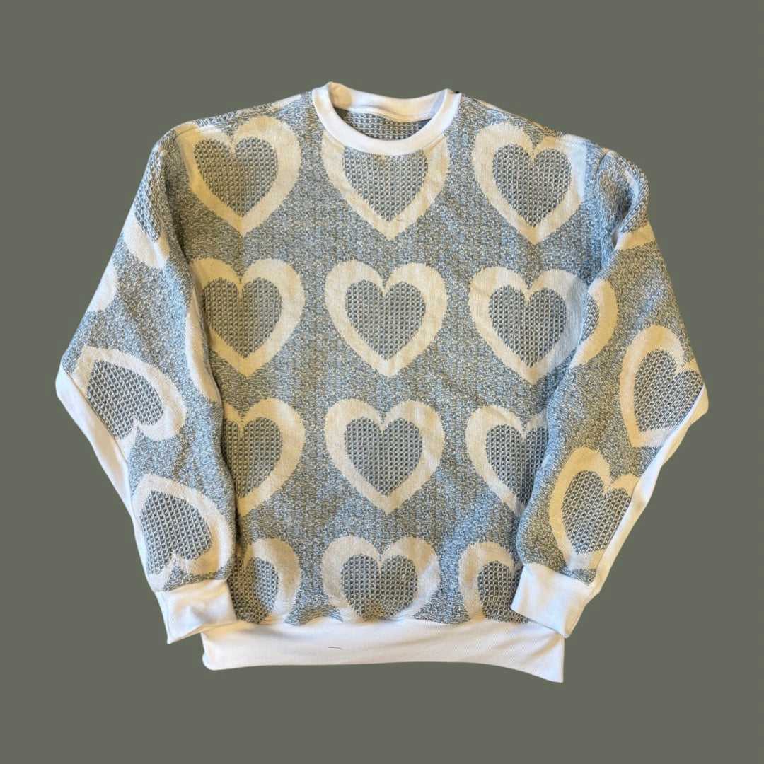 Hearts Tapestry Sweatshirt Size L/XL