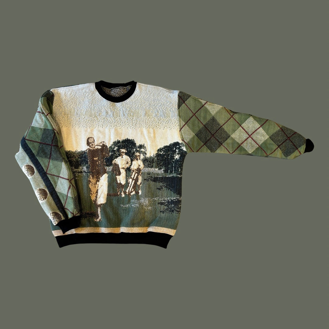 Golfer Tapestry Sweatshirt Size L