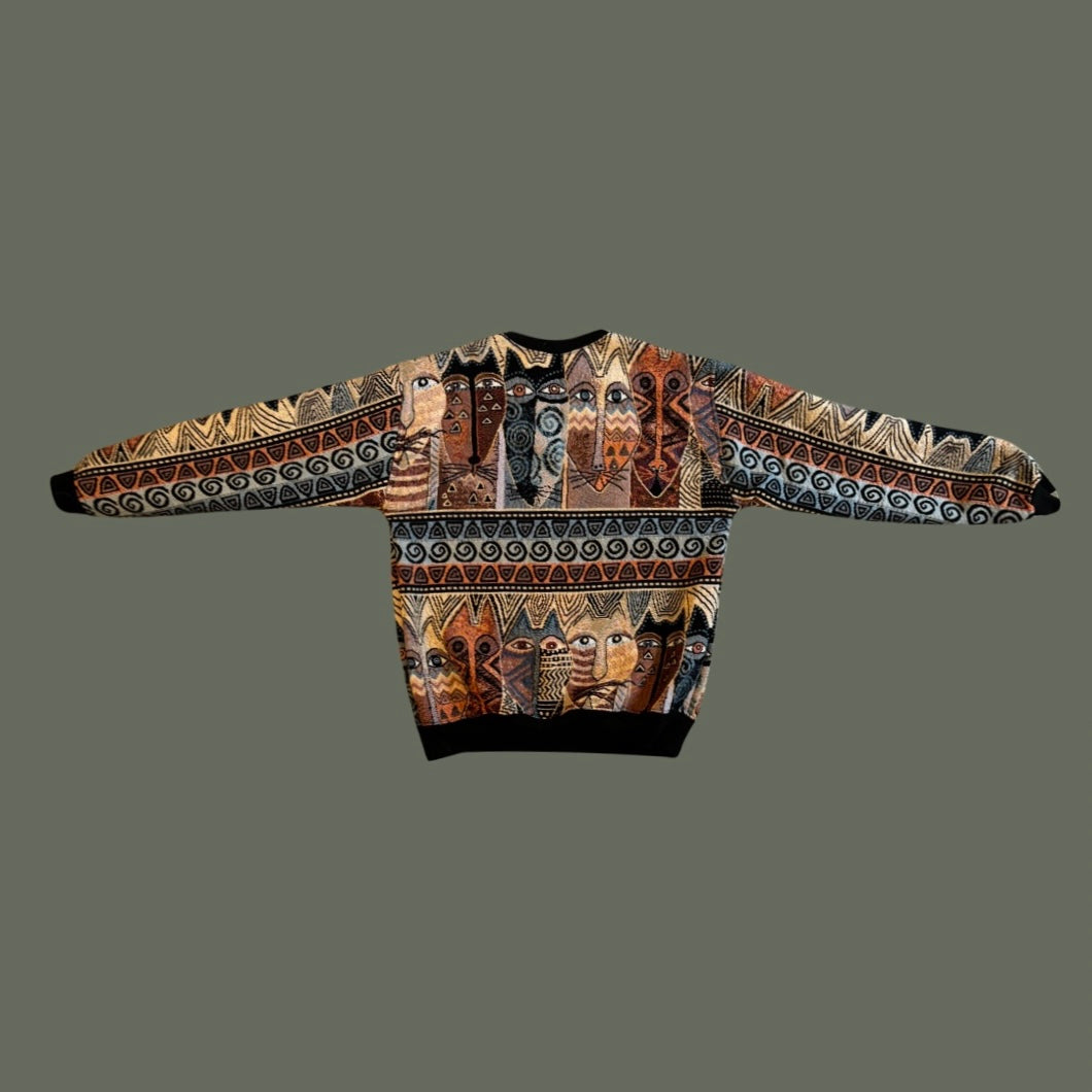 Cats Tapestry Sweatshirt Size M