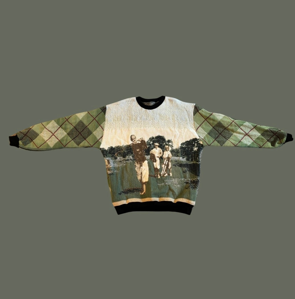 Golfer Tapestry Sweatshirt Size L