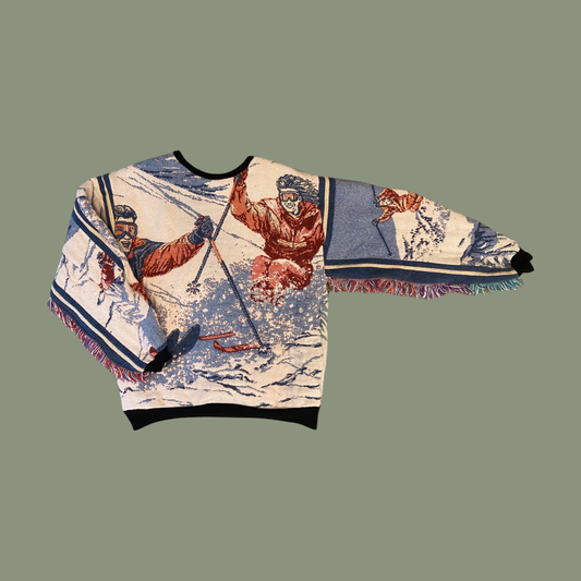 Skier Tapestry Sweatshirt SIZE L/XL