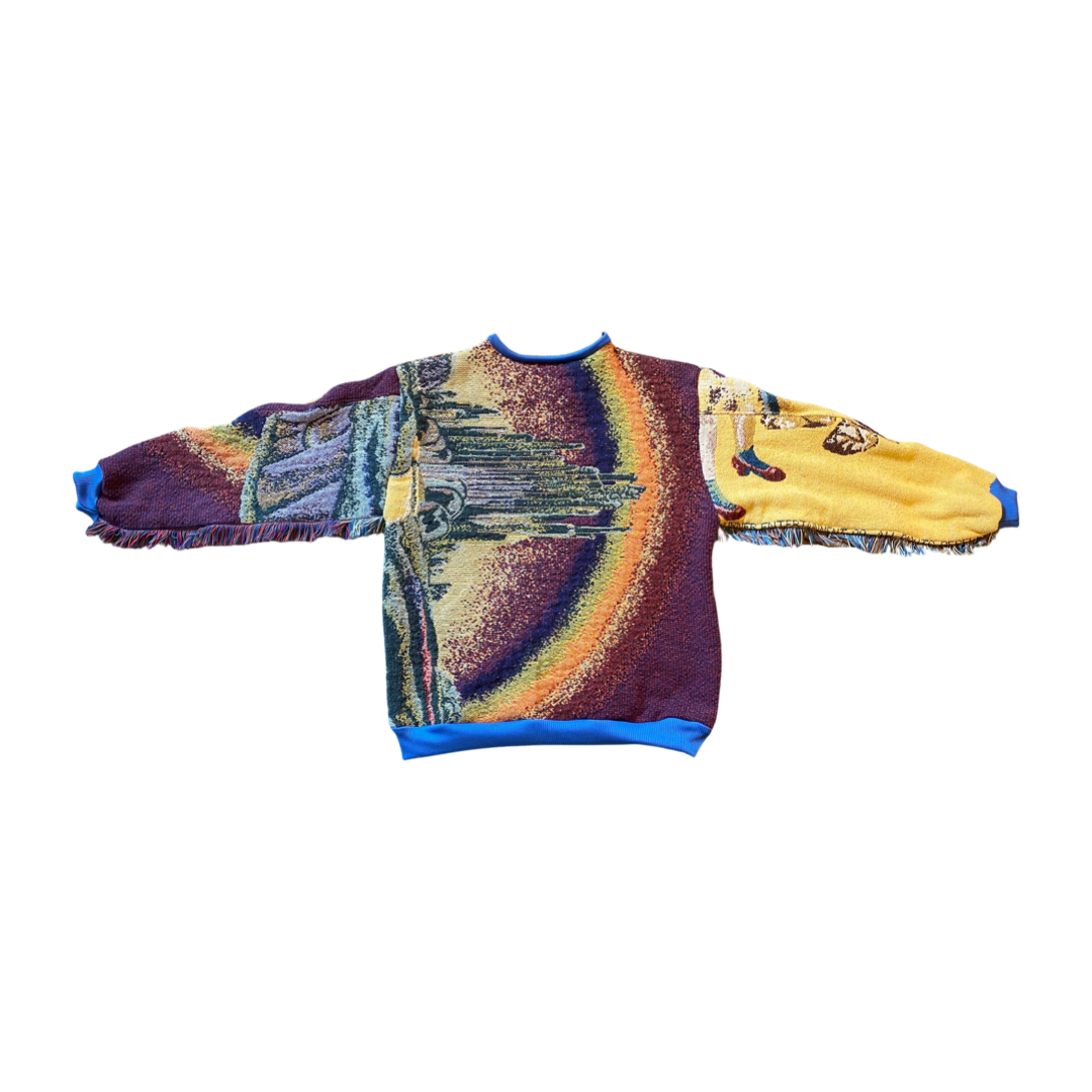 Wizard of Oz Tapestry Sweatshirt SIZE M/L (fringe)