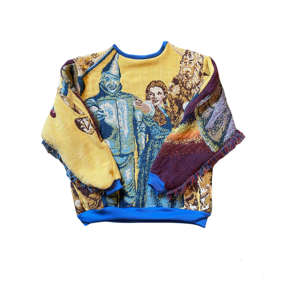 Wizard of Oz Tapestry Sweatshirt SIZE M/L (fringe)