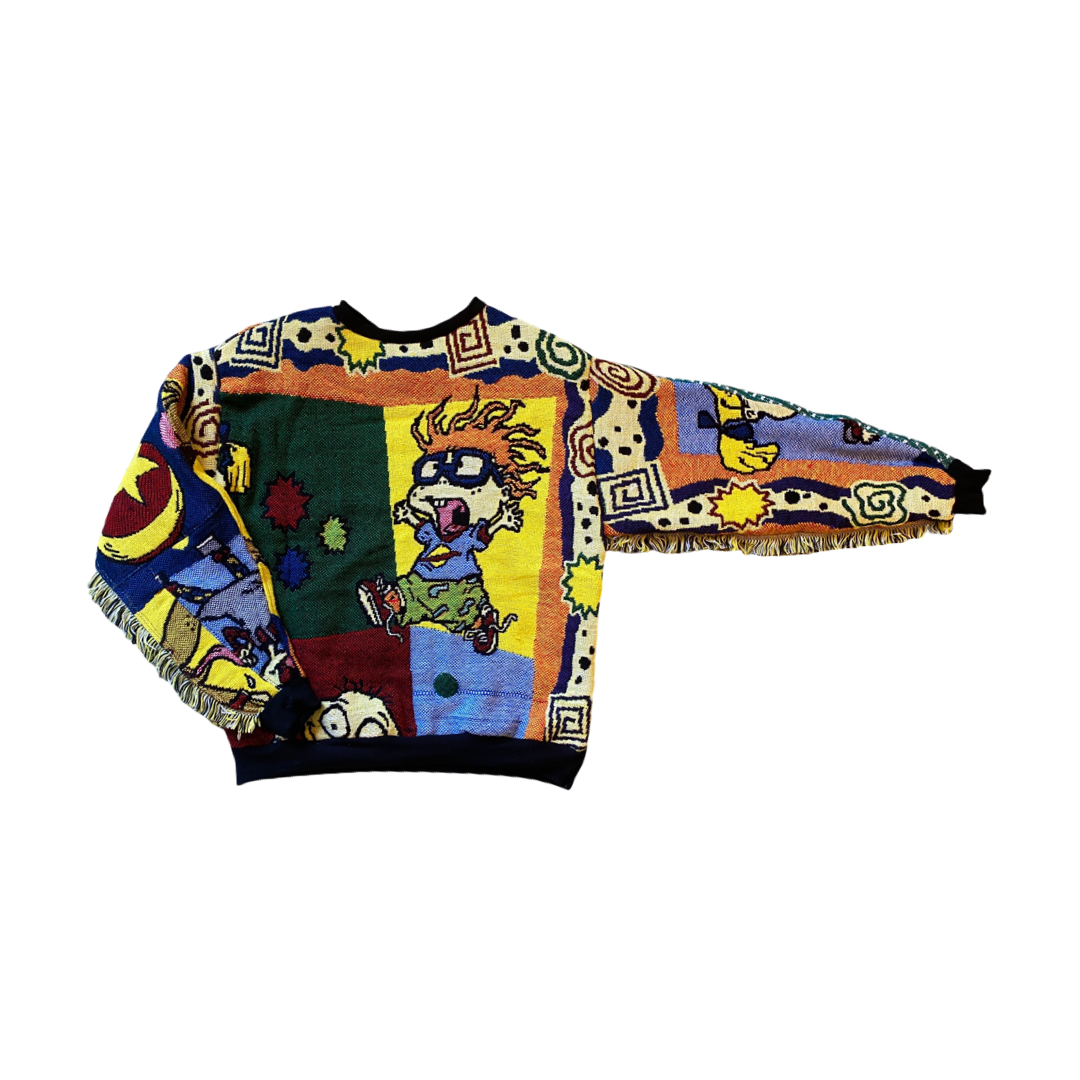 Rugrats Tapestry Sweatshirt SIZE MEDIUM (fringe)