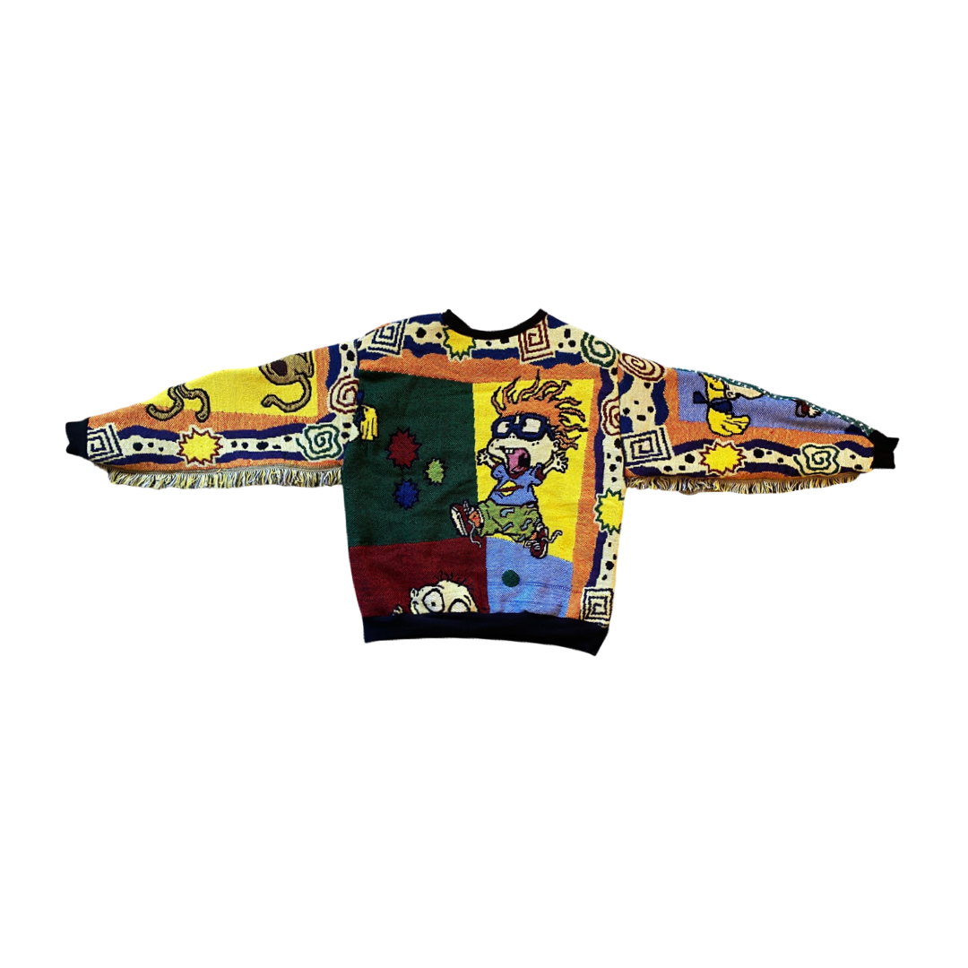 Rugrats Tapestry Sweatshirt SIZE MEDIUM (fringe)