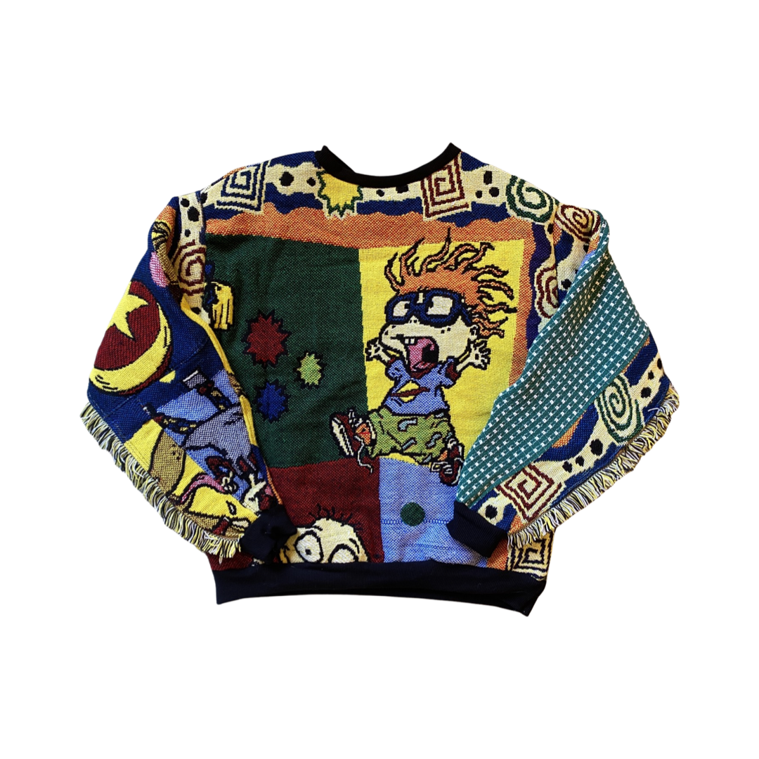 Rugrats Tapestry Sweatshirt SIZE MEDIUM (fringe)