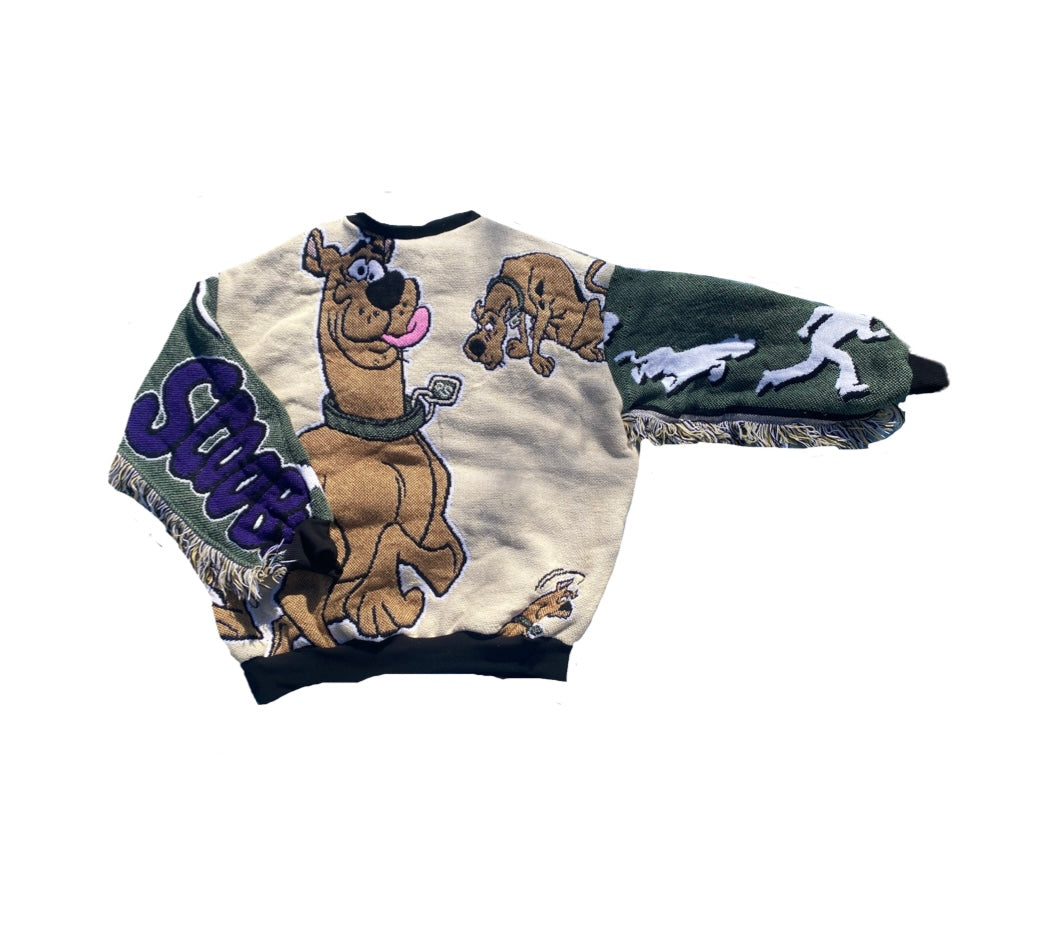 Scooby Doo Tapestry Sweatshirt (fringe) SIZE M