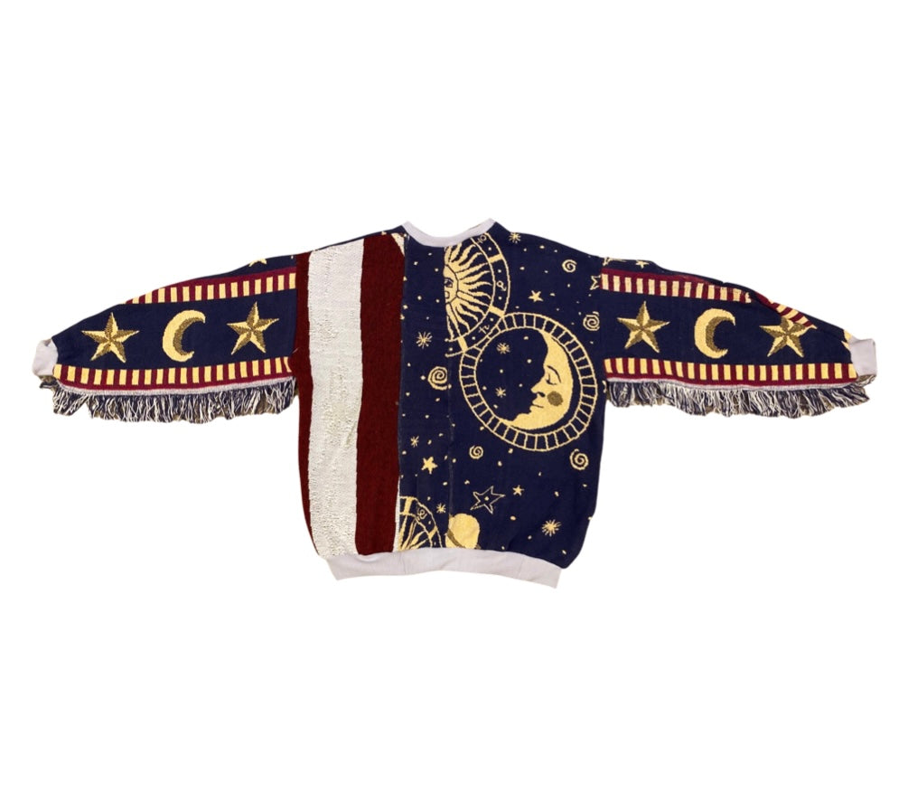 Celestial Tapestry Sweatshirt (fringe) SIZE LARGE