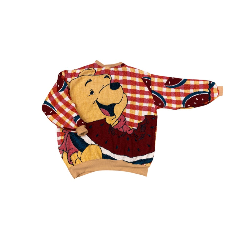 Winnie the Pooh Tapestry Sweatshirt (no fringe) SIZE LARGE