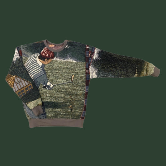 Golfer Tapestry Sweatshirt SIZE M/L