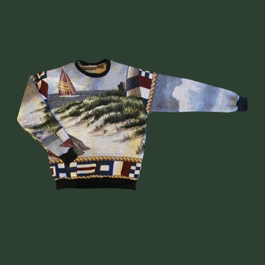 Sailing Tapestry Sweatshirt SIZE M