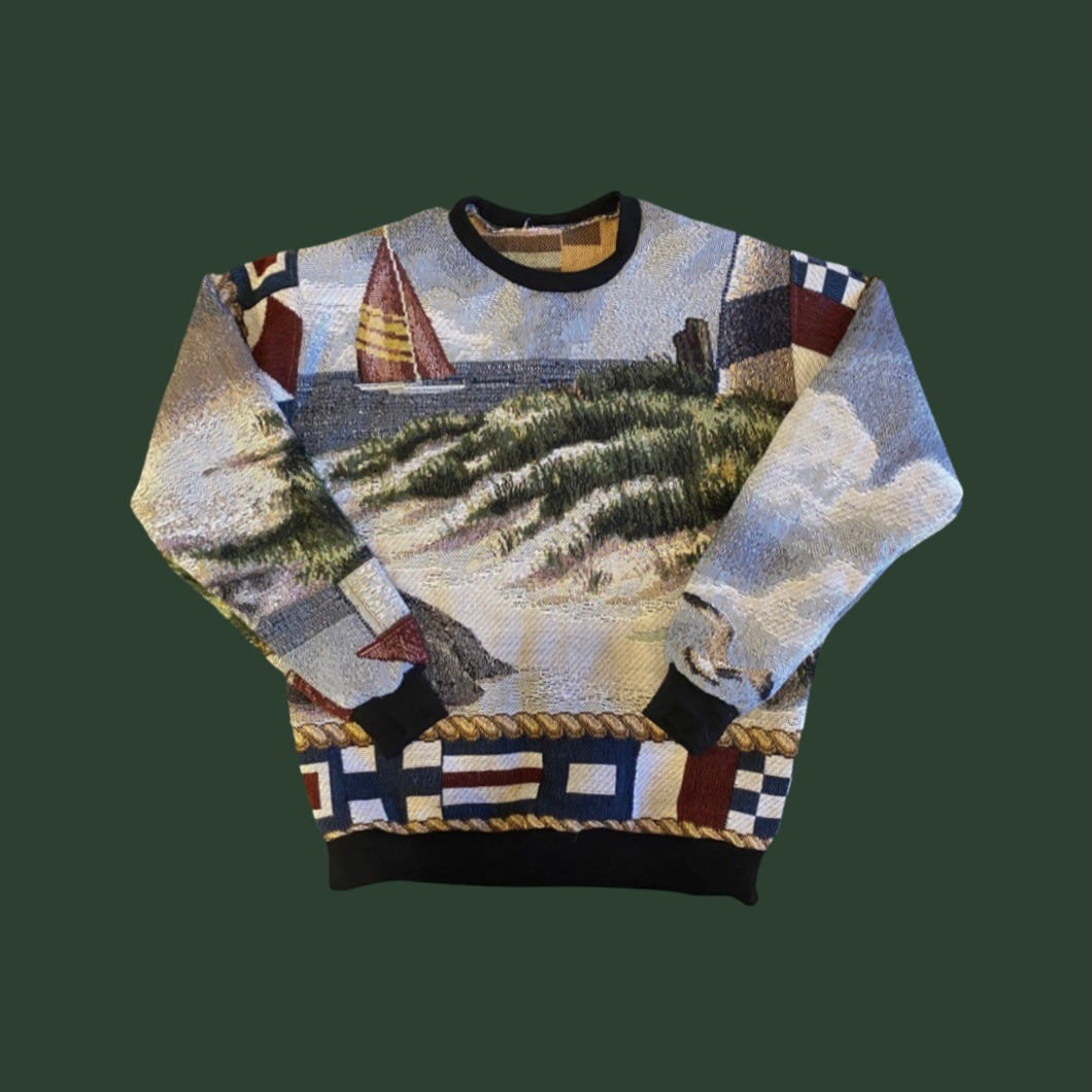 Sailing Tapestry Sweatshirt SIZE M