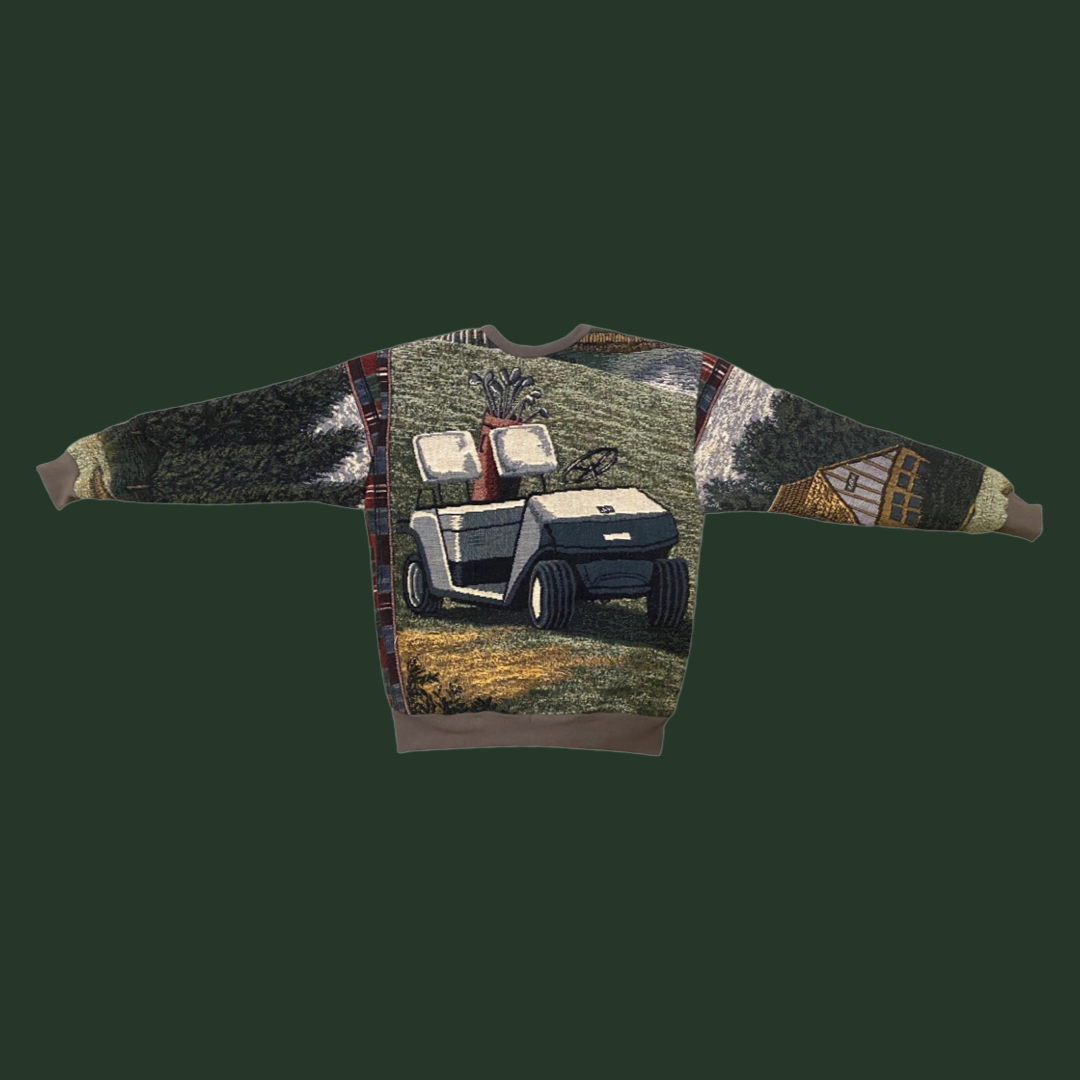 Golfer Tapestry Sweatshirt SIZE M/L