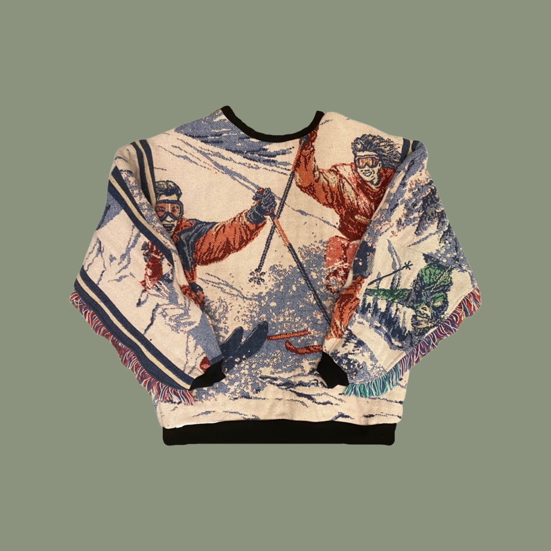 Skier Tapestry Sweatshirt SIZE L/XL