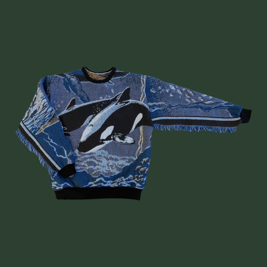 Sea Life Tapestry Sweatshirt SIZE LARGE