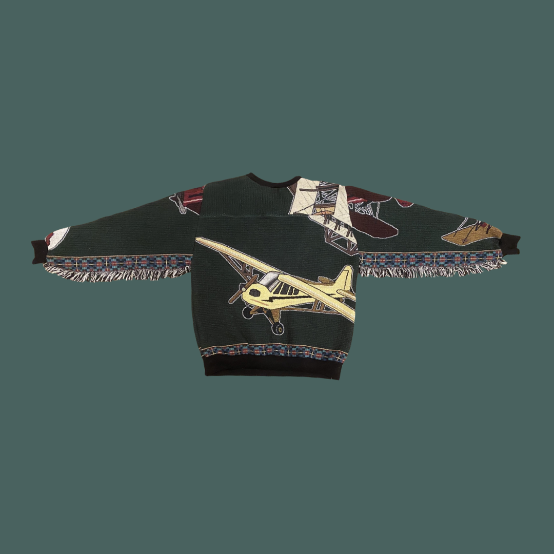 Planes Tapestry Sweatshirt SIZE LARGE