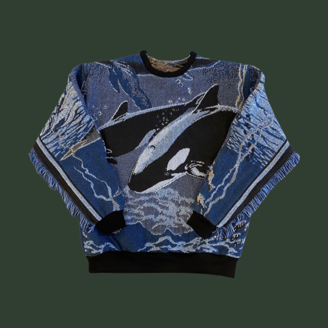 Sea Life Tapestry Sweatshirt SIZE LARGE