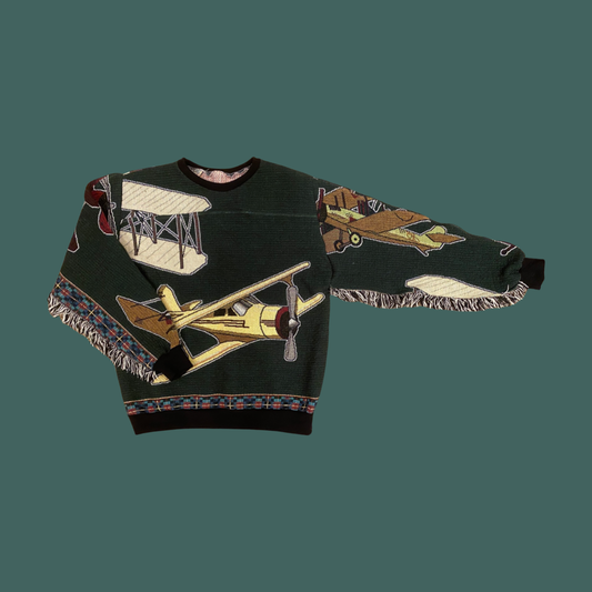 Planes Tapestry Sweatshirt SIZE LARGE