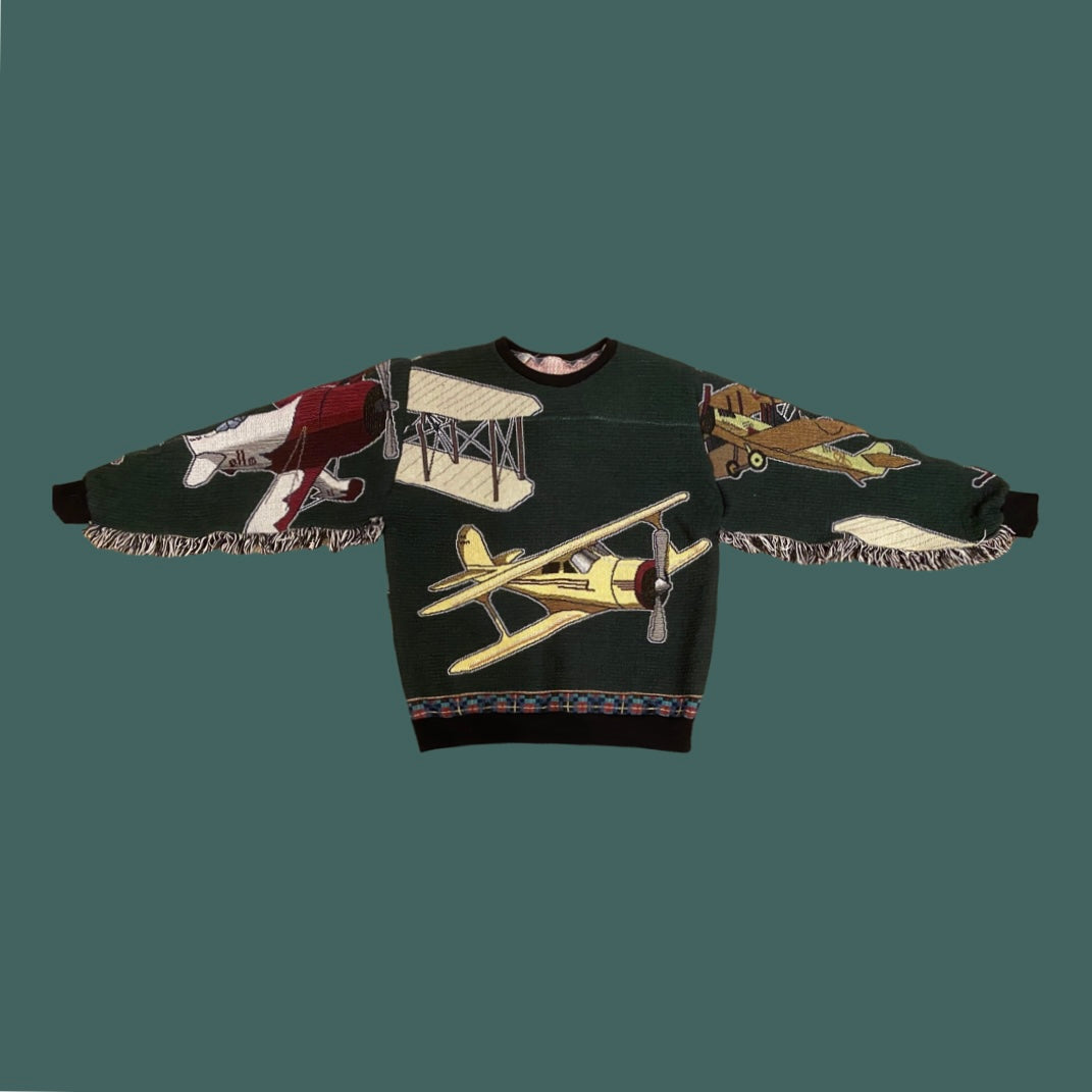 Planes Tapestry Sweatshirt SIZE LARGE