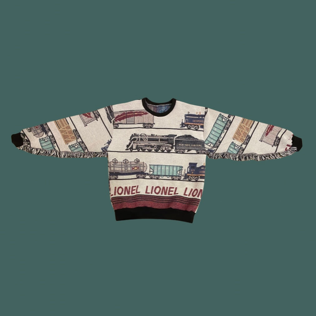 Train Tapestry Sweatshirt SIZE LARGE